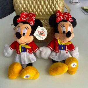 Disney Minnie Mouse Cruise Line 2 Plush Captain Sailor staffed